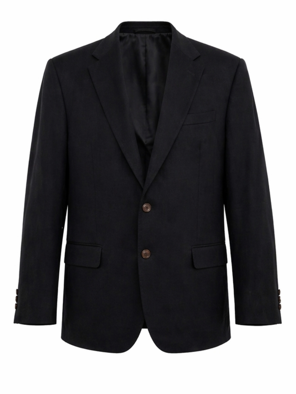 Ferrini Wool Cashmere Blazer Men’s 44L Black Sport Coat Luxury